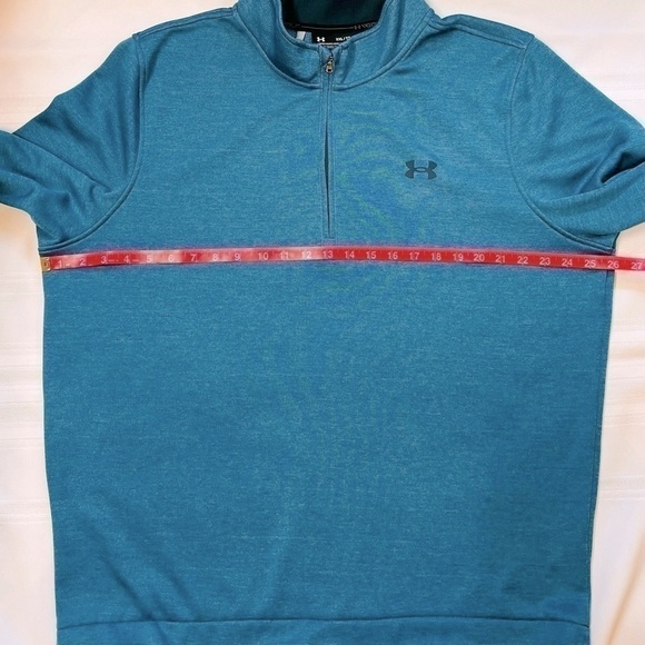 Men’s Big &‎ Tall UA Pullover ColdGear Fleece 1/4 Zip Loose Fit EUC Sz XXL Blue - Picture 7 of 10